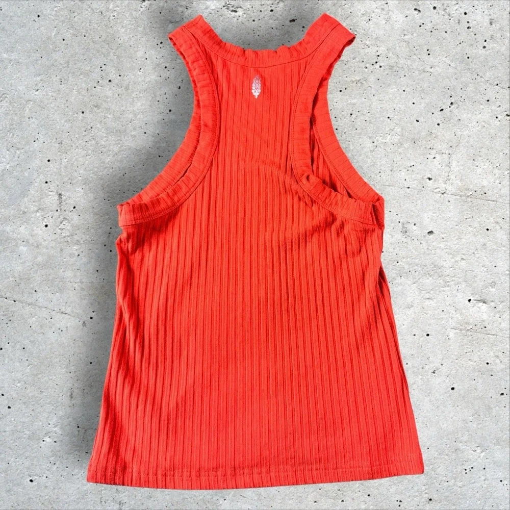 Free People FP Movement Blissed Out‎ Ribbed Tank Orange Size Small
